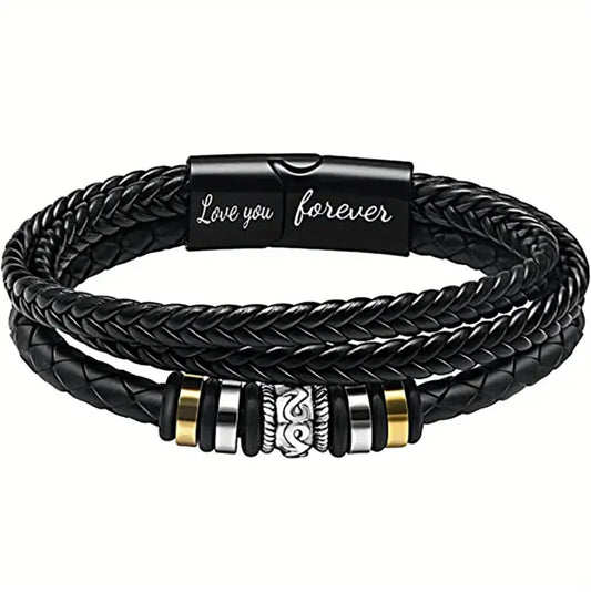 Braided Leather Bracelet For Men