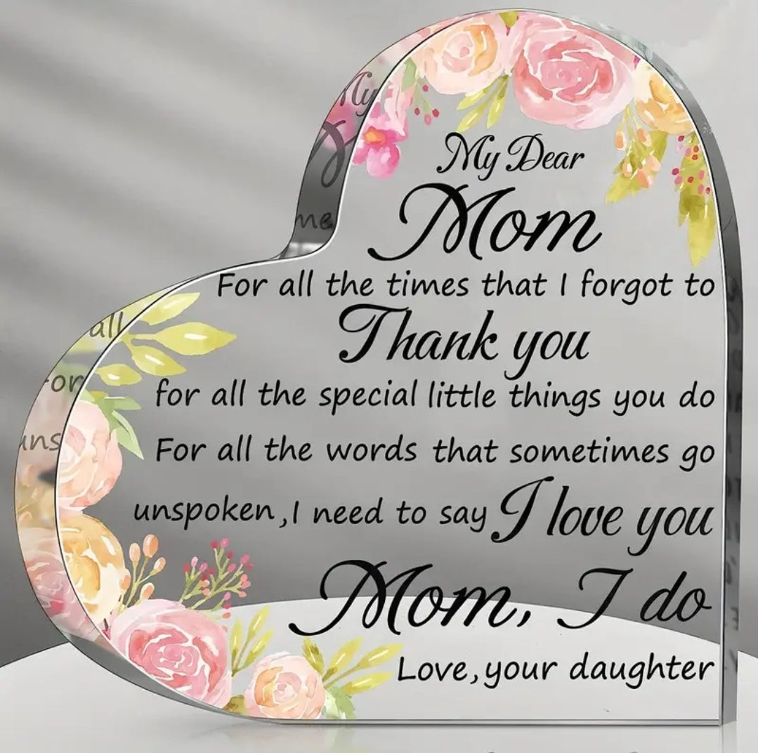 My Dear Mom Acrylic Plaque