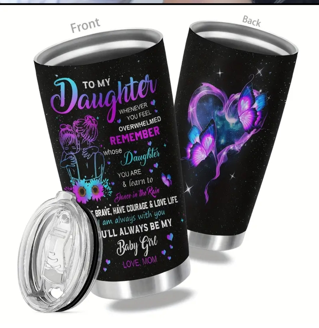 20 oz. Butterfly Stainless Steel Tumbler