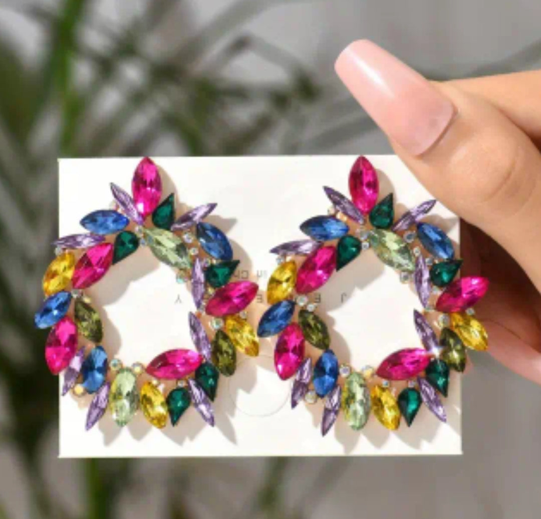 Rainbow Post earrings