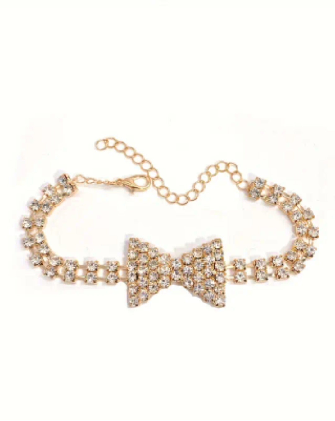 BOW RHINESTONE ANKLET