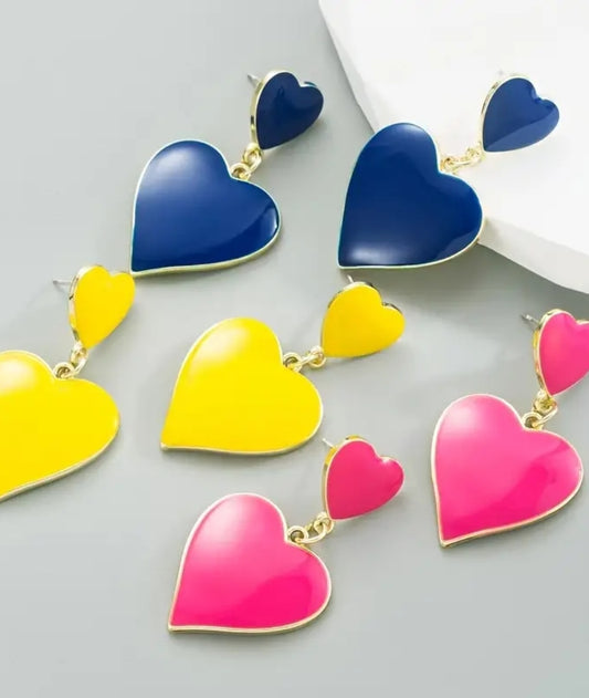 POST BACK HEART EARRINGS