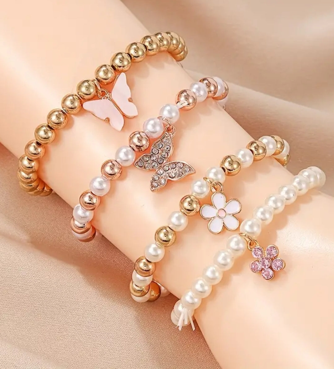 4PC. STRETCH BRACELET SET