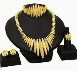 4 PC. GOLDEN NECKLACE SET