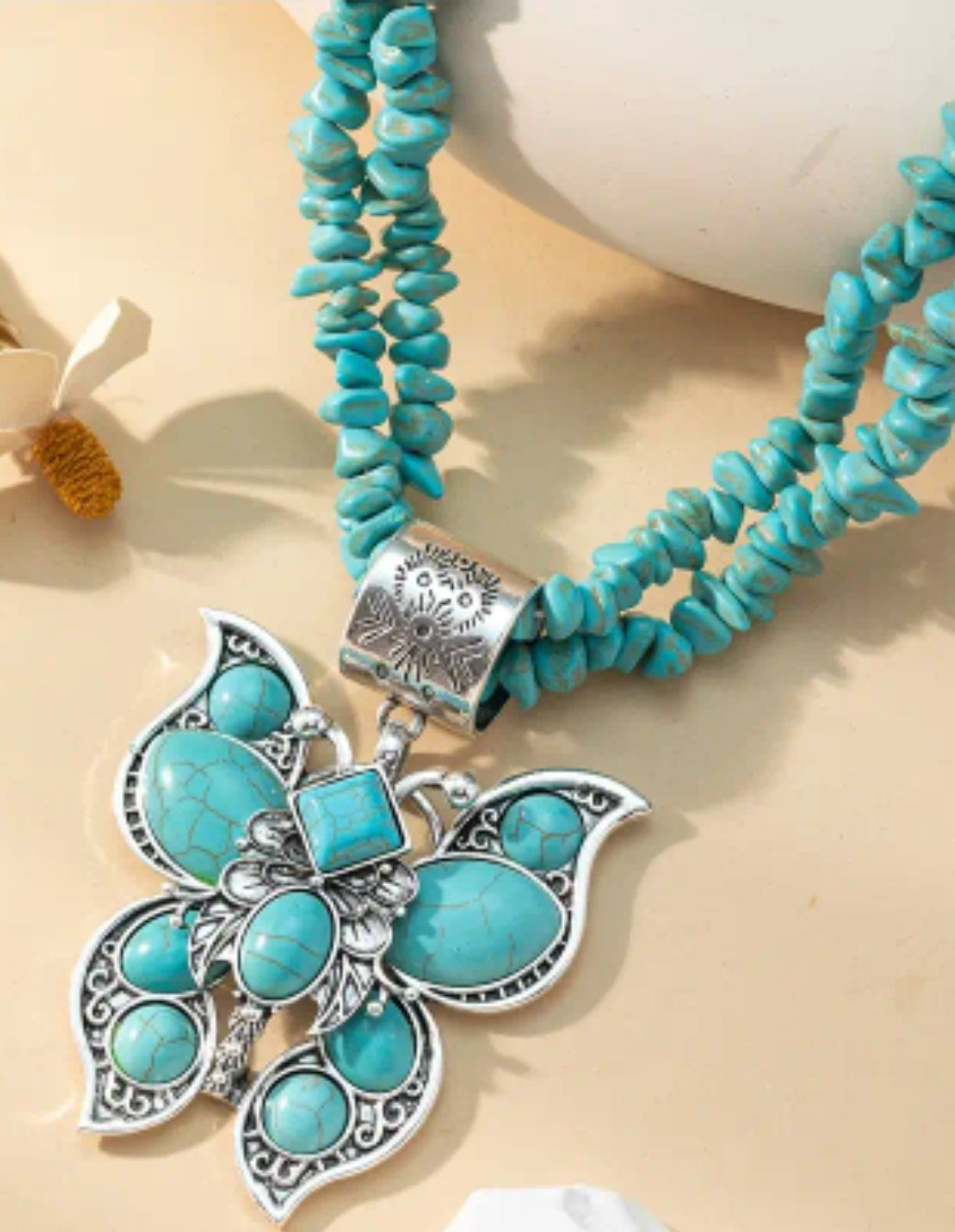 TURQUOISE BUTTERFLY NECKLACE