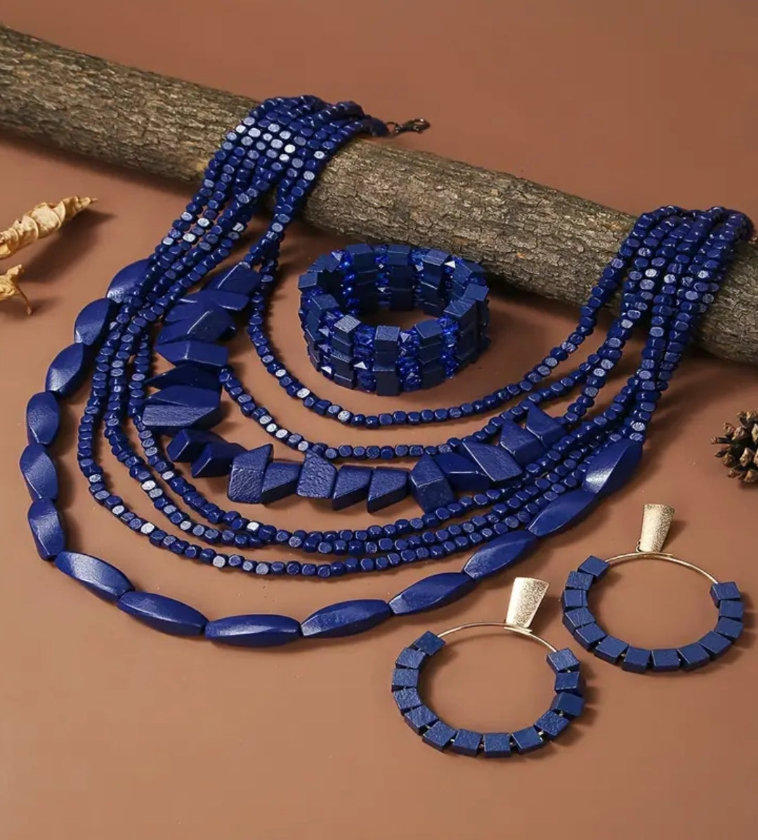 3 PC. WOODEN NECKLACE SETS