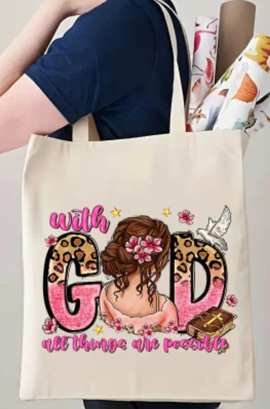 With God Princess Tote Bag