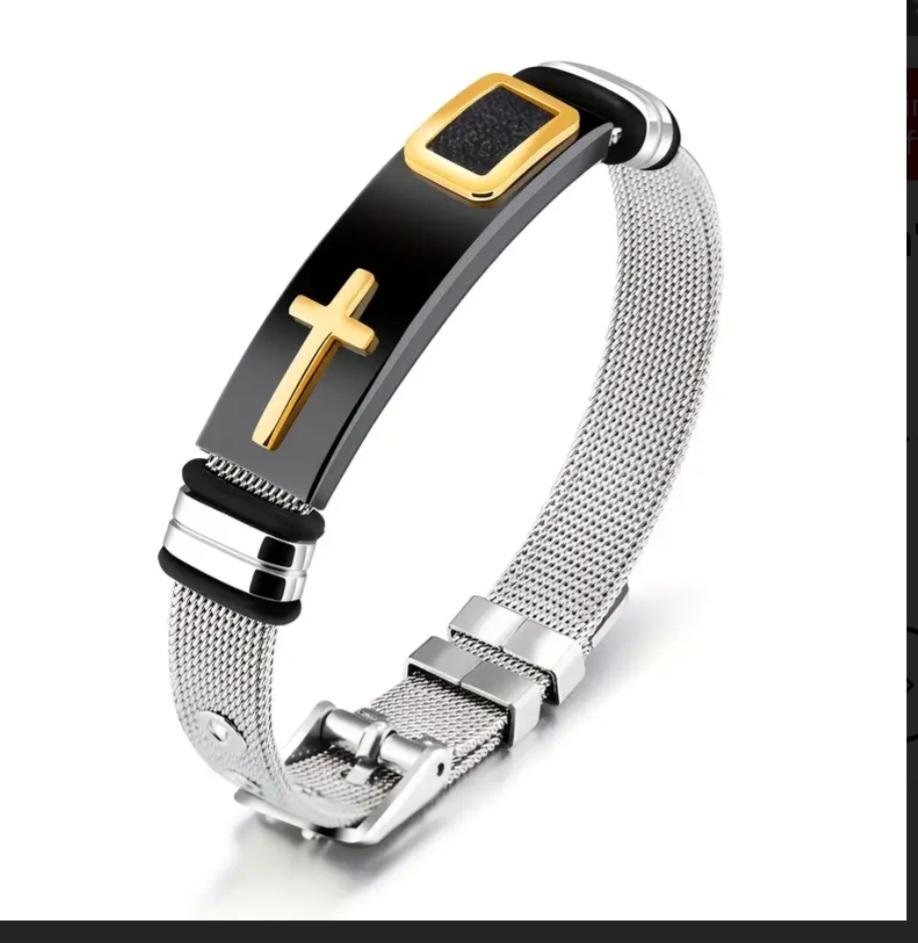 Cross Titanium Steel Cool Men's and Women's Bracelet