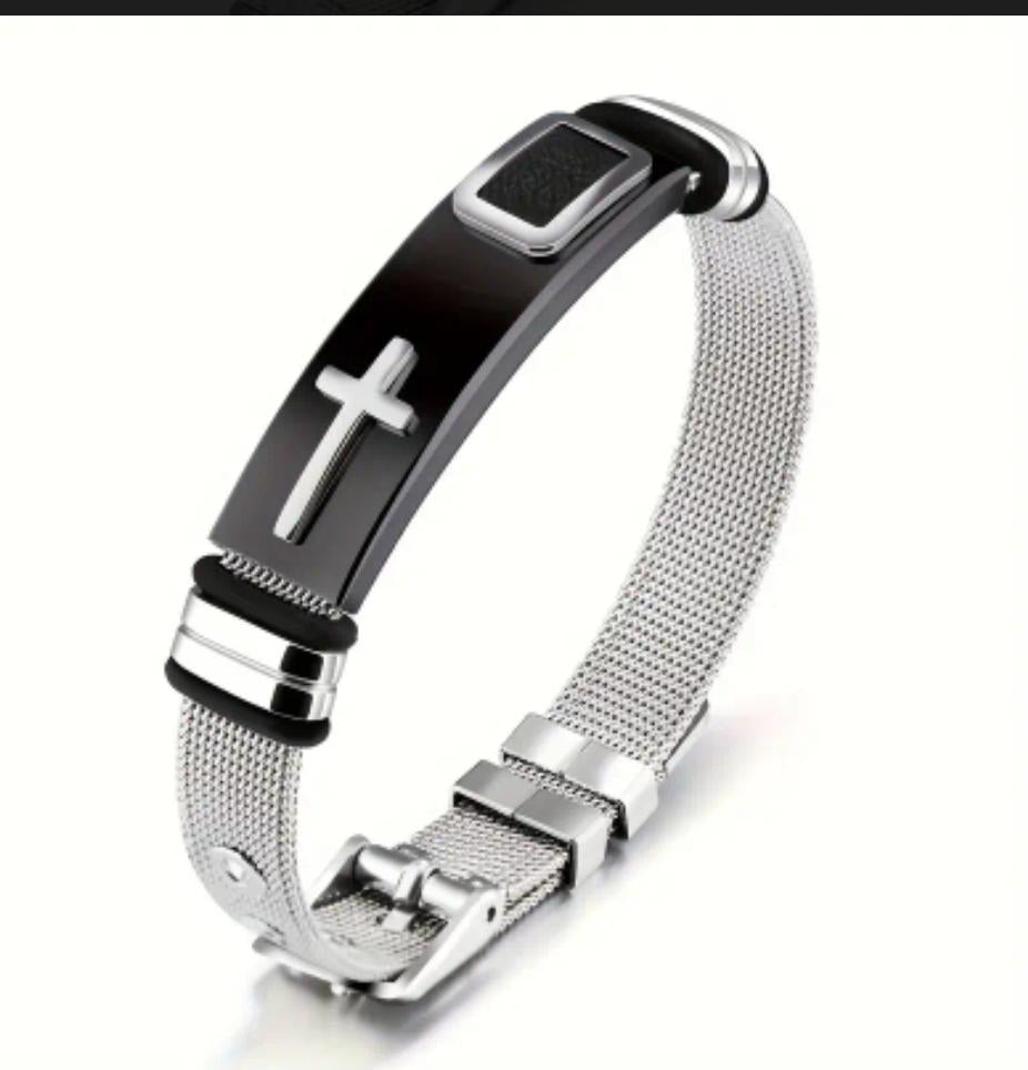 Cross Titanium Steel Cool Men's and Women's Bracelet