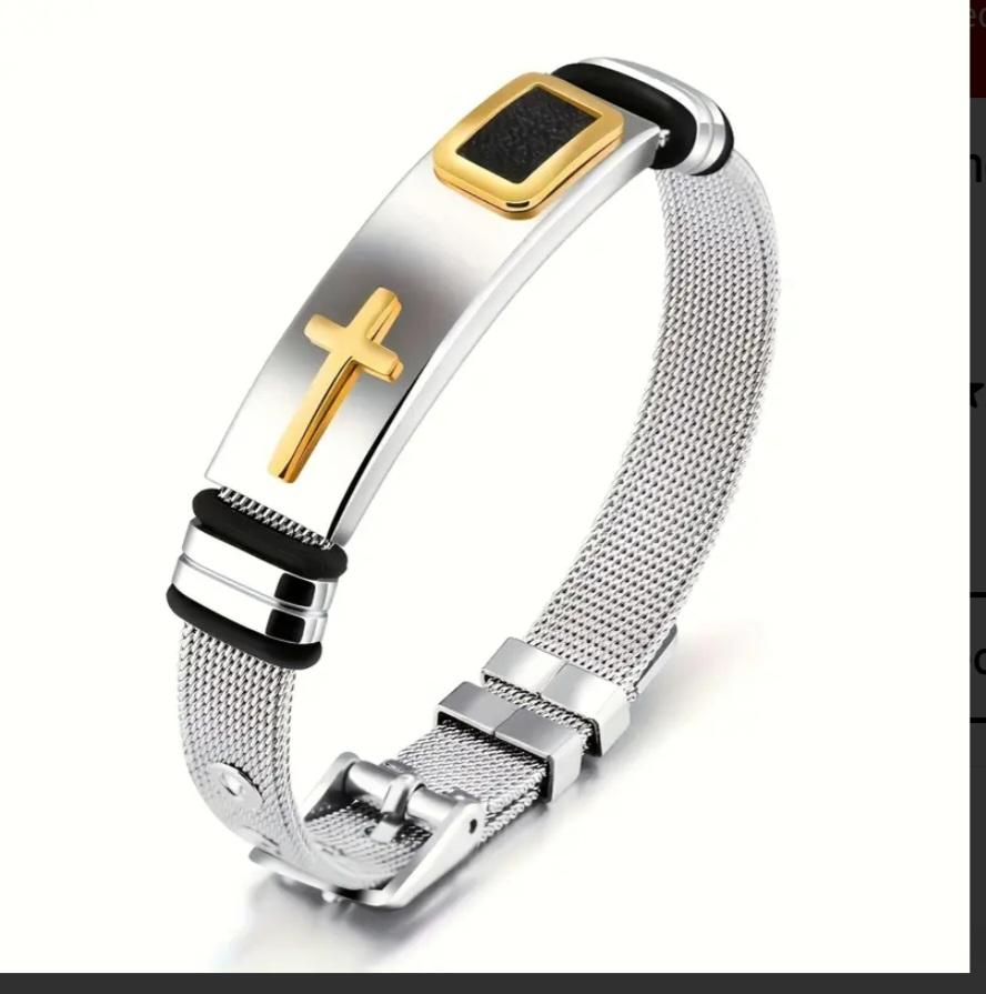 Cross Titanium Steel Cool Men's and Women's Bracelet