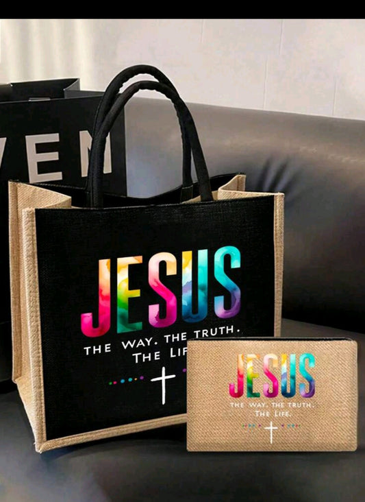 Jesus Tote Bag + purse