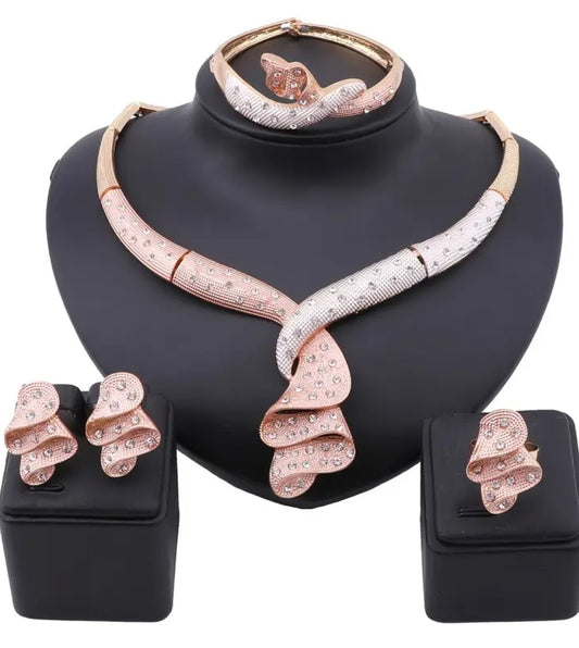 4 pc. Crystal jewelry set