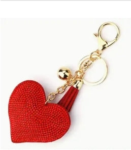Rhinestone Heart keychains