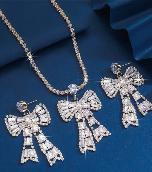 Rhinestone Bow set