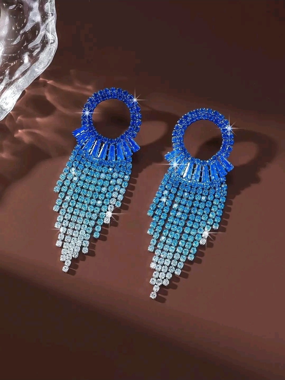 Bling rhinestone fringe ea