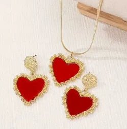 Red and gold heart set
