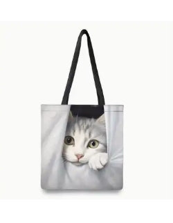 black cat tote bag